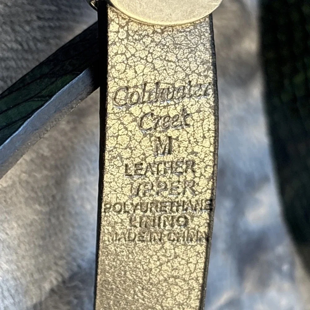 Silver Green Leather‎ Belt Reversible Snakeskin Embossed Reptile M NWT - Picture 3 of 16